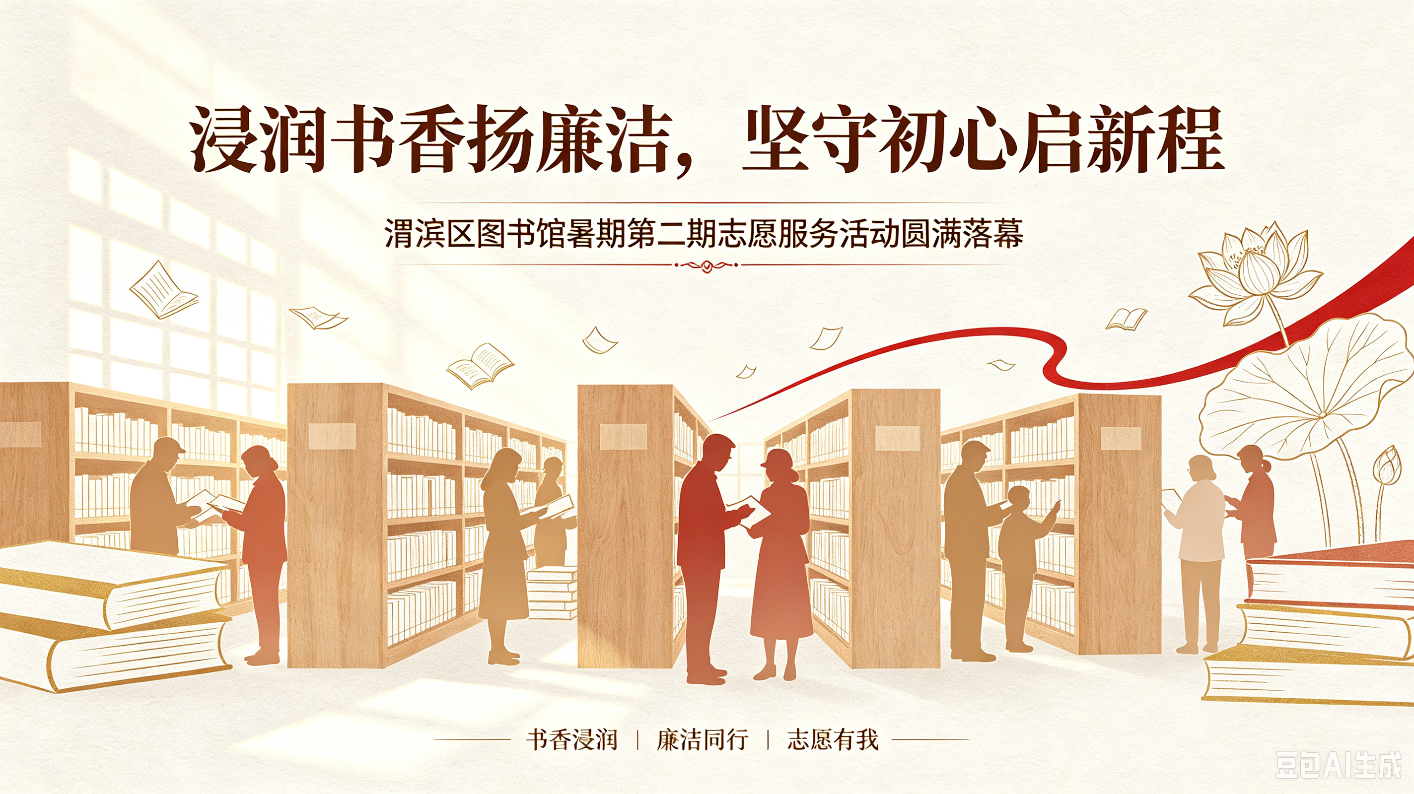 浸润书香扬廉洁,坚守初心启新程 | 渭滨区图书馆暑期第二期志愿服务活动圆满落幕