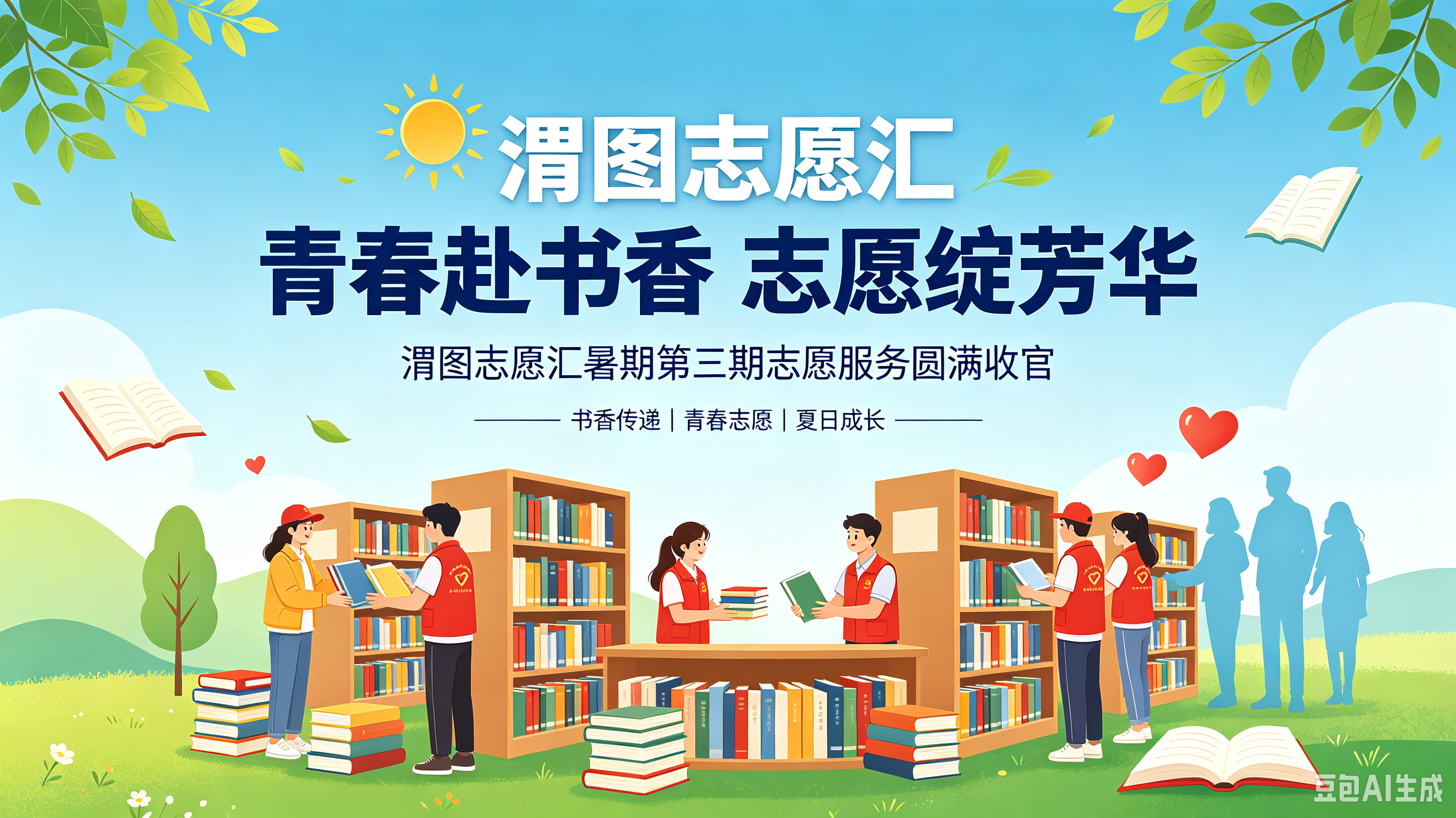 青春赴书香 志愿绽芳华——渭图志愿汇暑期第三期志愿服务圆满收官